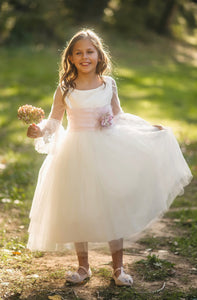 Vestido Comunión, Arras o Fiesta. Modelo EMMA . 'Hada de las nubes rosas'