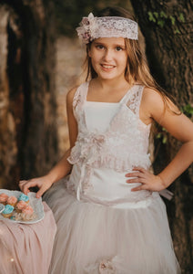 Vestido Comunión, Arras o Fiesta. Modelo IRIA . 'Hada de las Violetas'