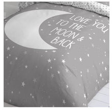 Load image into Gallery viewer, Funda Nordica Niña. Modelo Moon Gris. Regalos de Comunión.