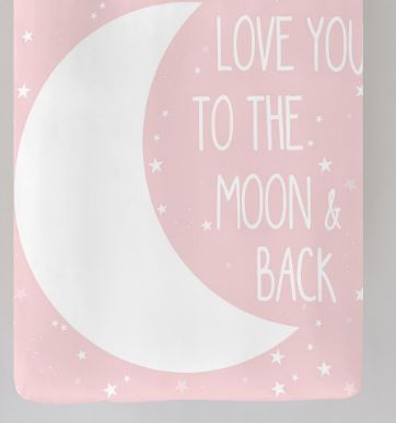 Funda Cojin Niña 50x50. Modelo Moon Rosa. Regalos de Comunión.