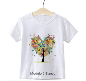 Camisetas Chic de Niña. Arboles Mágicos. Regalos Comunión.