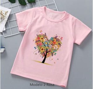 Camisetas Chic de Niña. Arboles Mágicos. Regalos Comunión.