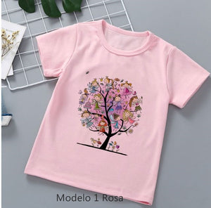 Camisetas Chic de Niña. Arboles Mágicos. Regalos Comunión.