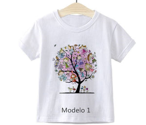 Camisetas Chic de Niña. Arboles Mágicos. Regalos Comunión.