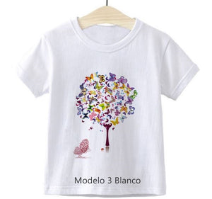 Camisetas Chic de Niña. Arboles Mágicos. Regalos Comunión.