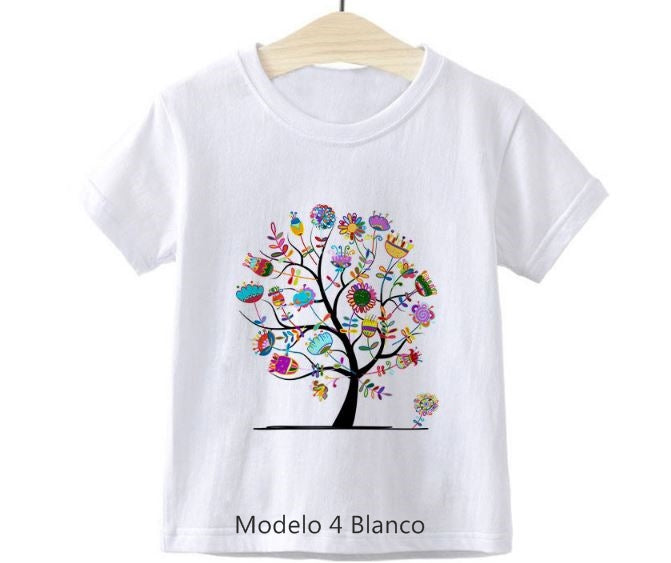 Camisetas Chic de Niña. Arboles Mágicos. Regalos Comunión.