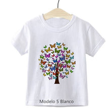 Cargar imagen en el visor de la galería, Camisetas Chic de Niña. Arboles Mágicos. Regalos Comunión.